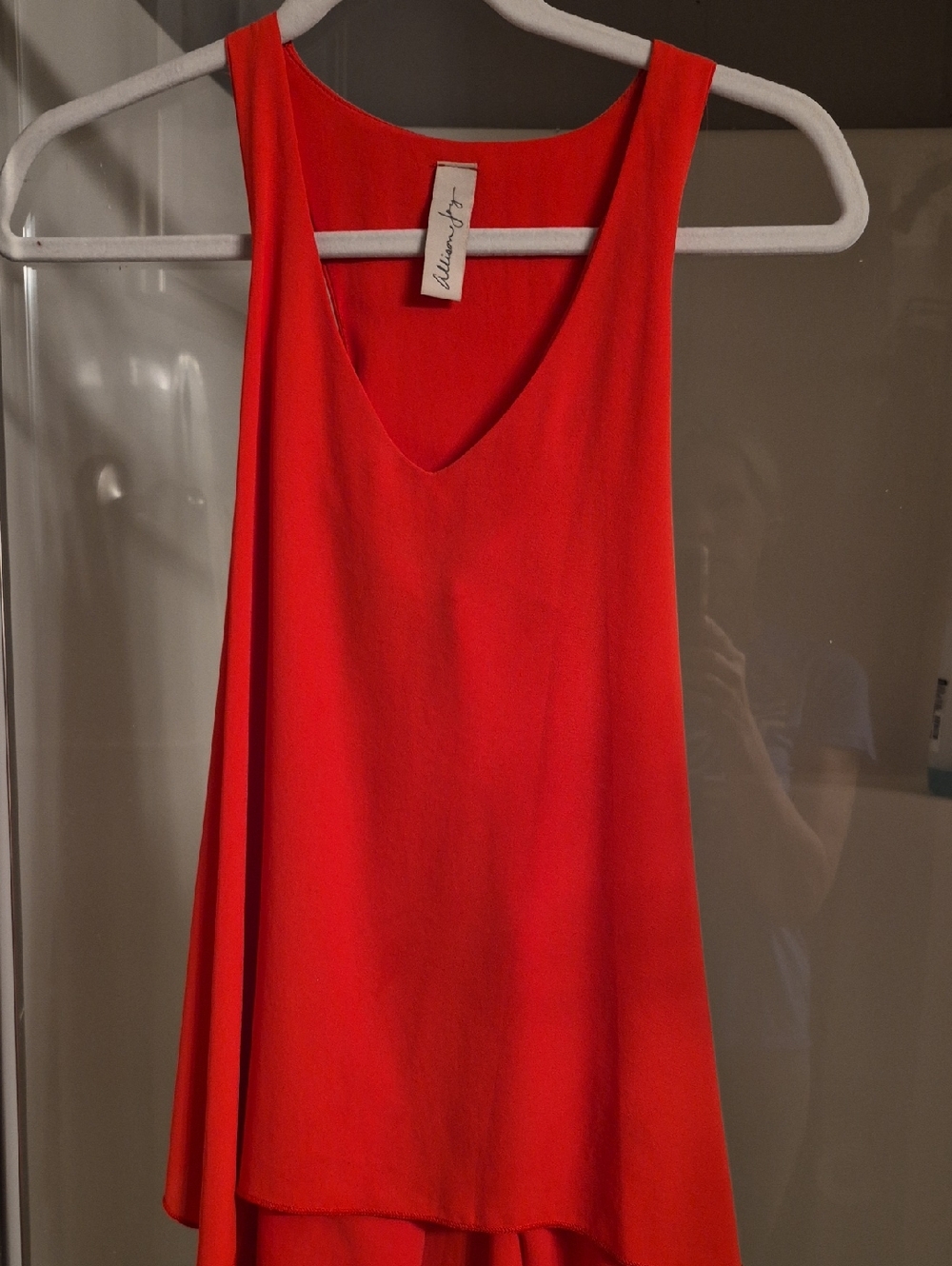 Allison Joy Bright Orange V-Neck Sleeveless Tank